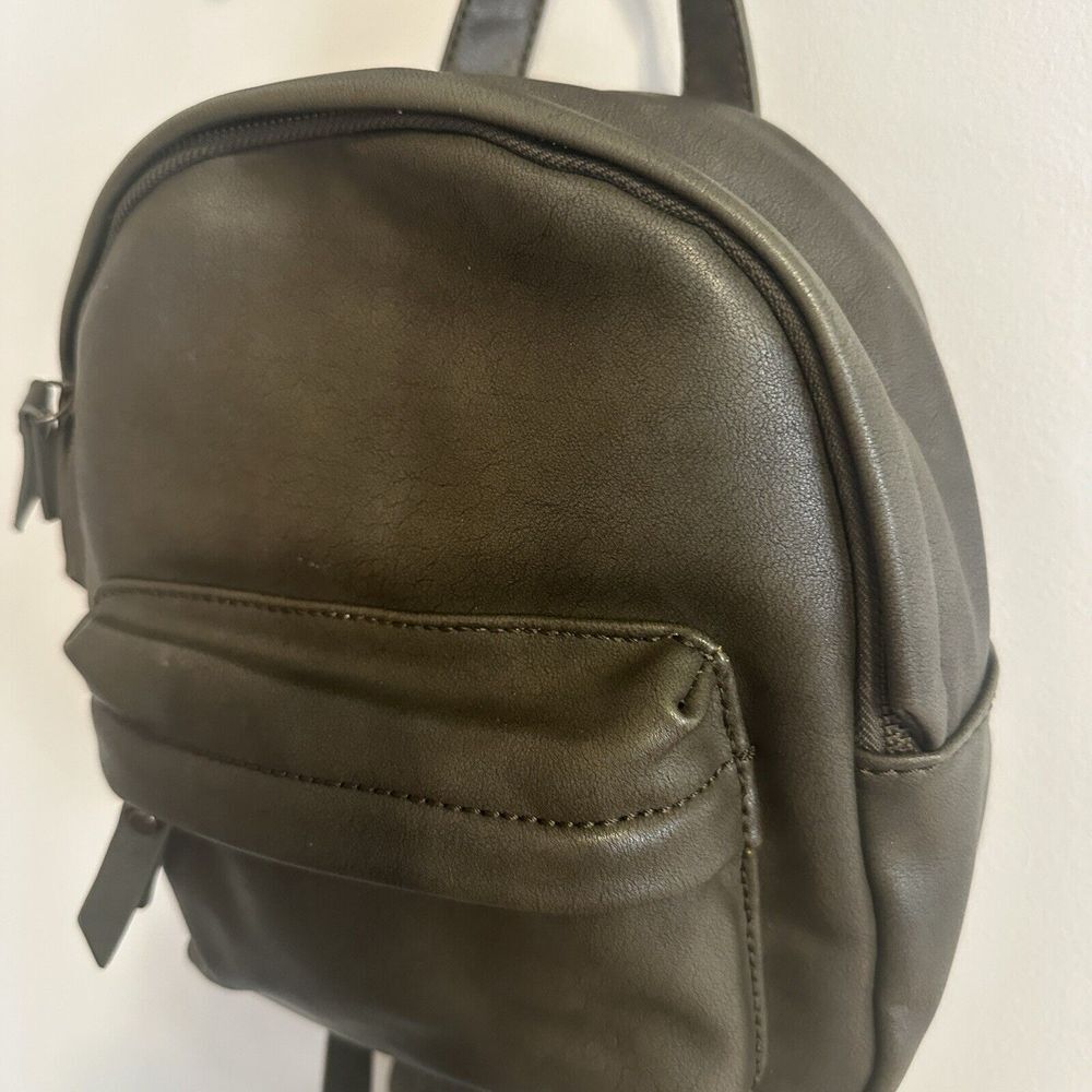 Universal Threads Small Army Green Backpack Faux … - image 4